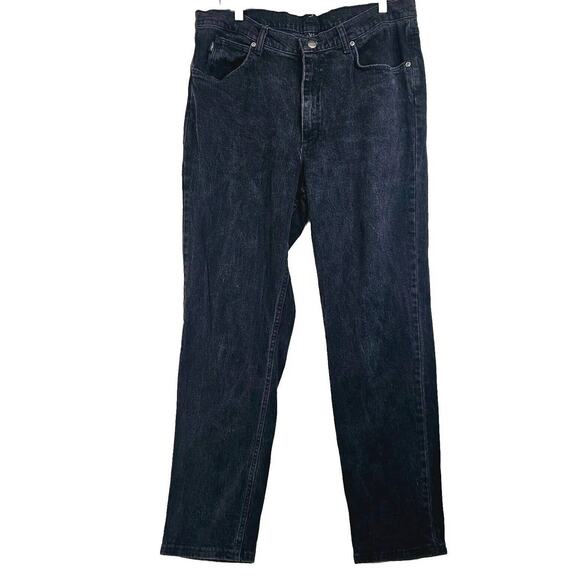 chic Denim - Vintage 80s Chic Jeans Womens 18W Average High Rise Mom Pants Black Wash Relaxed